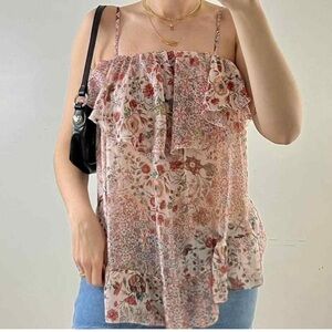 Victoria’s Secret 2016 Chiffon Bohemian Floral Camisole size Small NEW $48